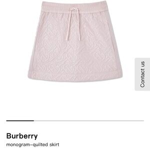 Burberry Light Pink Quilted Drawstring  Skirt size 14 girls. Brand new with tags